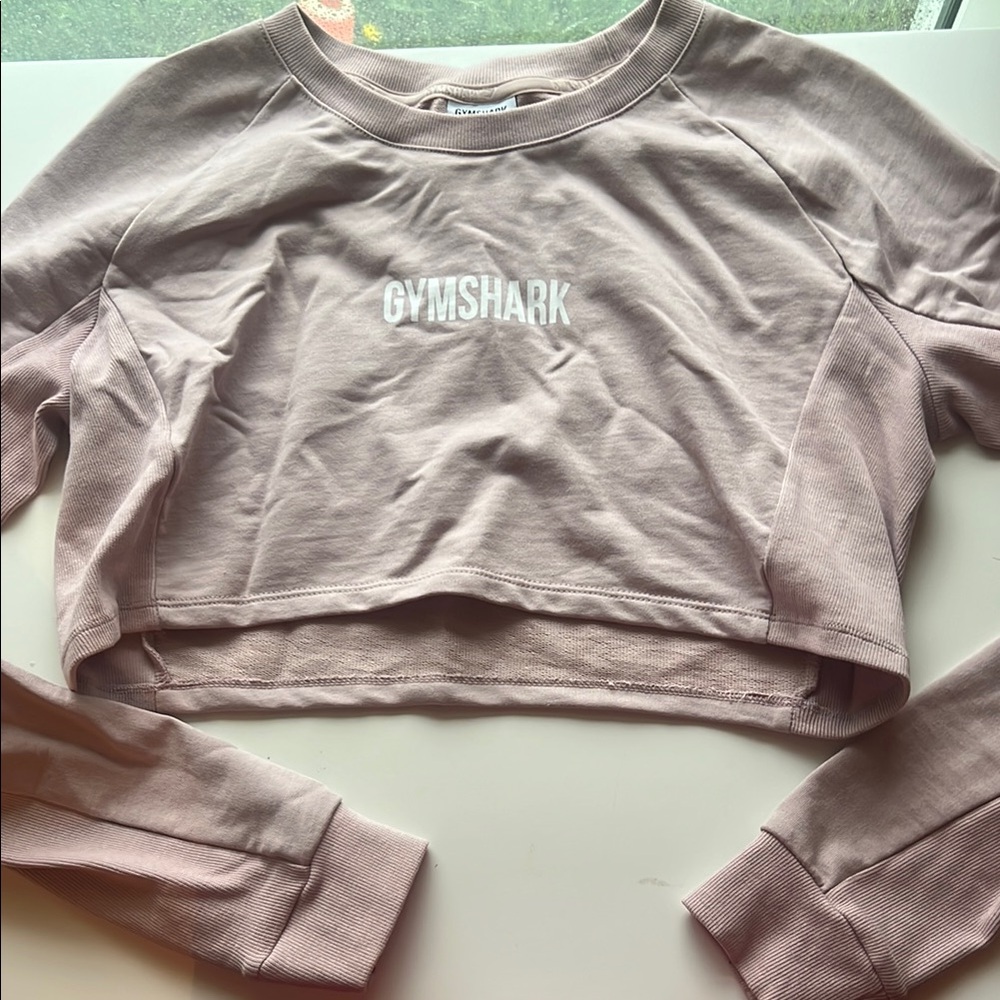 Gymshark Women's Pink Cropped Long Sleeve